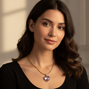 Cadena Cordón con Dije Corazón Swarovski