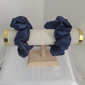 Scrunchie de Satín Azul Noche