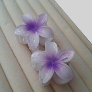 Caimán Flor Pequeña Blanco y Lila