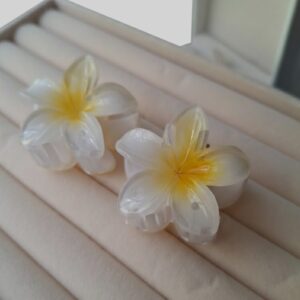 Caimán Flor Pequeña Blanco y Amarillo