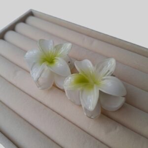 Caimán Flor Pequeña Blanco y Verde