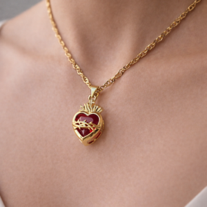 Cadena Singapur con Dije Sagrado Corazón